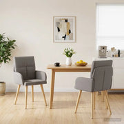 Sedie da pranzo 2 pcs Tessuto Tortora 60 x 56 x 96 cm 42034363