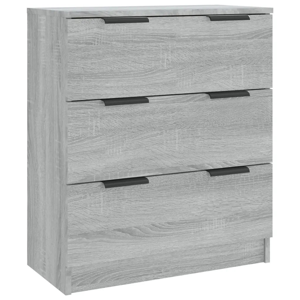 Credenze 3 pz Grigio Sonoma in Legno Multistrato 3115786