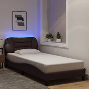 Giroletto con Luci LED Marrone Scuro 80x200 cm in Tessutocod mxl 115198