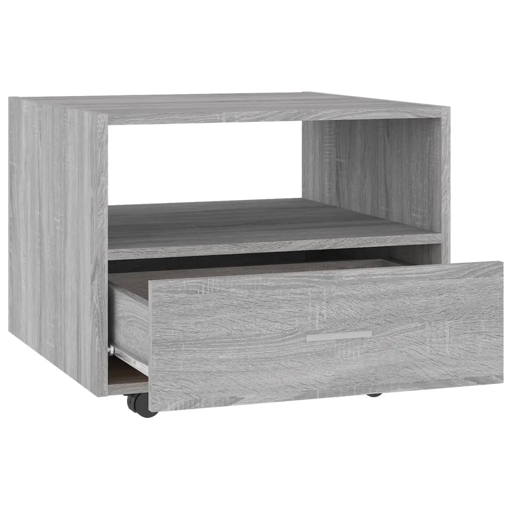 Tavolino da Salotto-Tavolino da soggiorno-Tavolo Grigio Sonoma 55x55x40 cm Legno Multistrato 289601