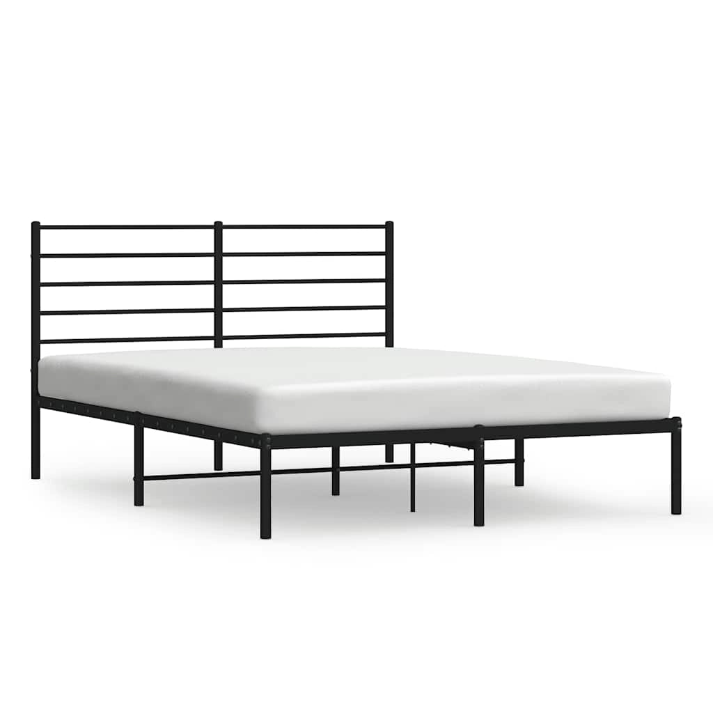 Giroletto con Testiera in Metallo Nero 120x200 cmcod mxl 73453