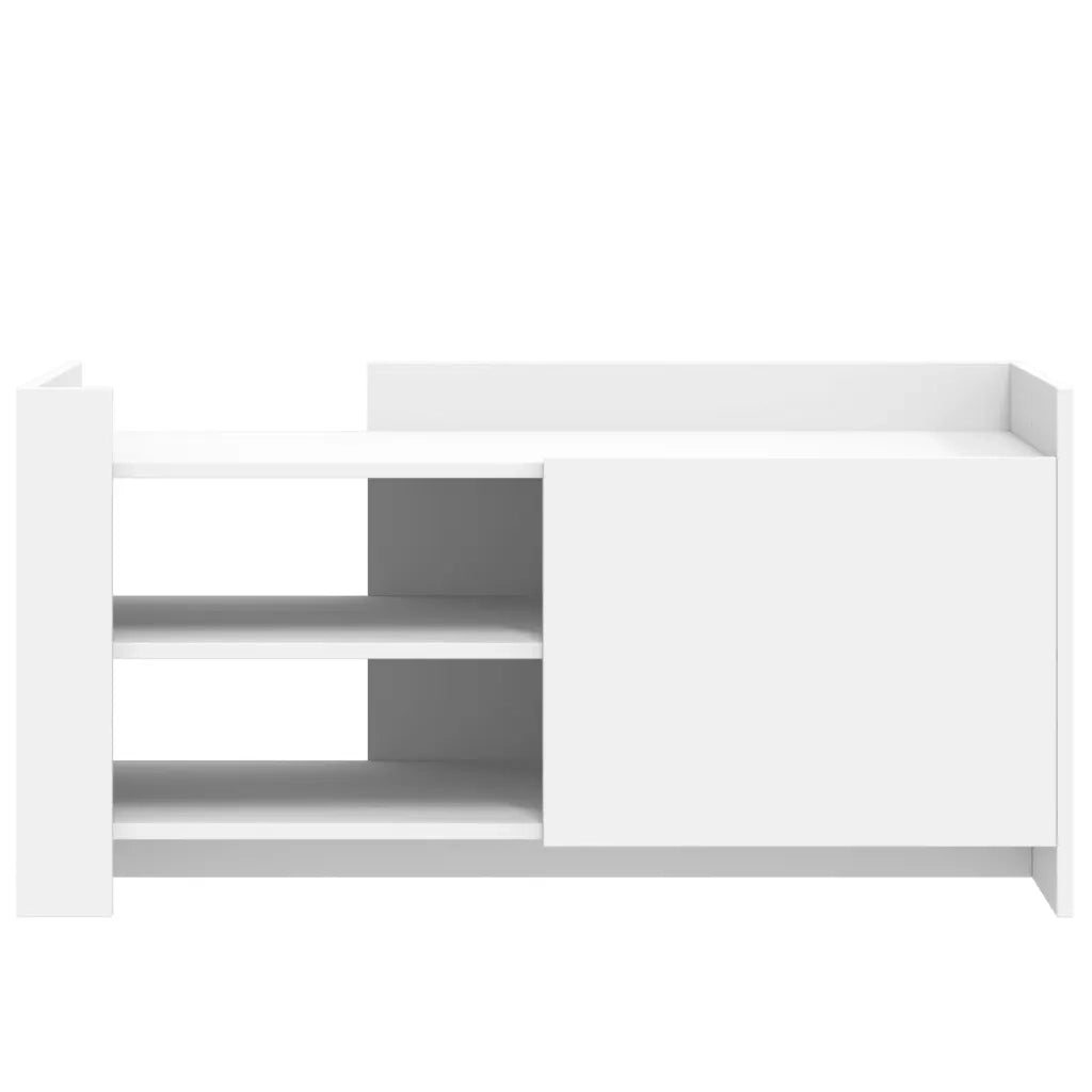Tavolino da Salotto Bianco 100x50x50 cm in Legno Multistrato 848360