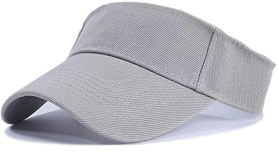 Cappello da sole sportivo con copertura in cotone, ombrello da sole regolabile per uomini e donne - grigio