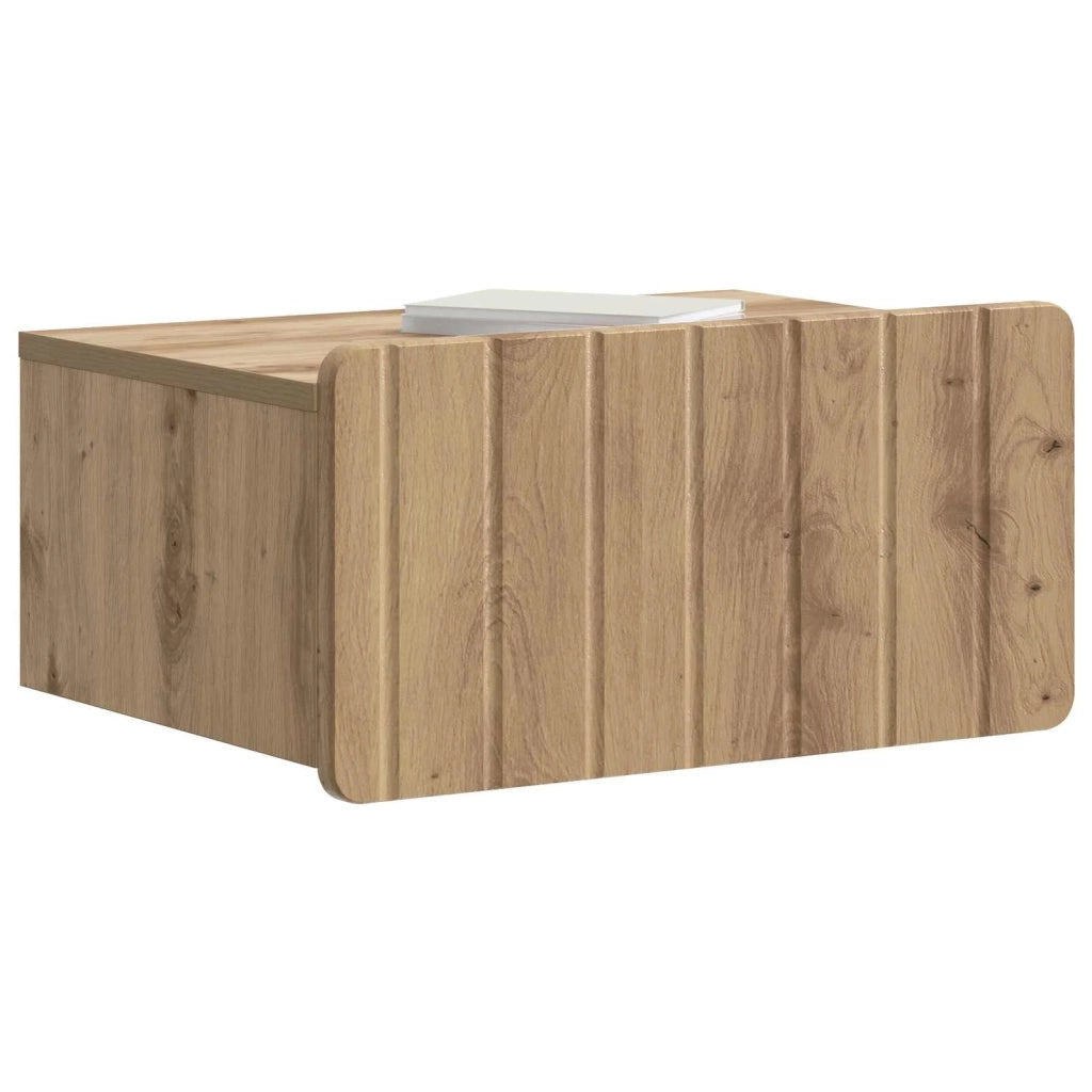 Mobiletto da notte a muro Rovere Artigianale 49 x 34,5 x 24 cm 898293
