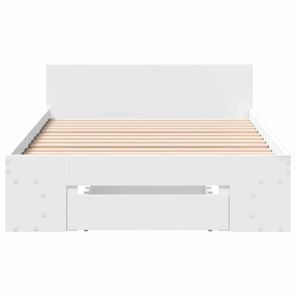 Telaio del letto con storage con cassetto Bianco 80 x 200 cm 3429597