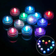 12 Pacchi di Luce LED per Tavolo da Pranzo - Sala da Pranzo - Camera - Acquario - Decorazioni di Festa - Fiammiferi LED senza Fiamma - Funzionanti a Batteria - Impermeabili - Decorazioni per Piscina - Lampadine LED Mini