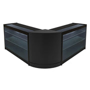 Set Banconi Nero Helios LED K1200 CM60 con Serratura e Vetrina Espositiva