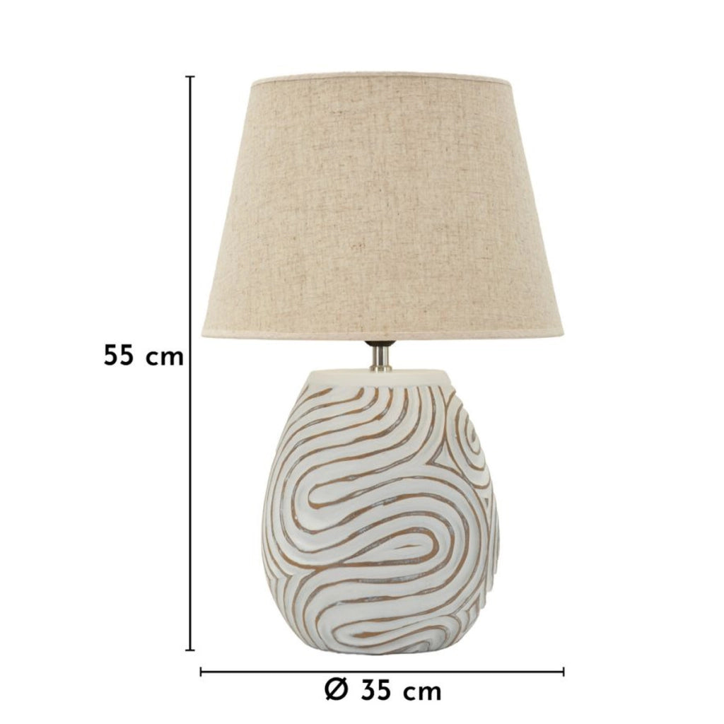 Lampada da Tavolo VKH1129, Multicolore, Poliresina, 35x35x55 cm