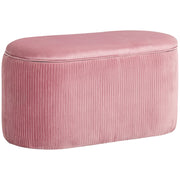 Divano con cassetti ¨C zephmum ¨C velluto rosa antico, 81x40x41 cm