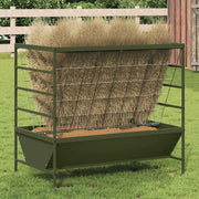 Mangiatore per Bestiame Verde oliva 100 x 60 x 90 cm