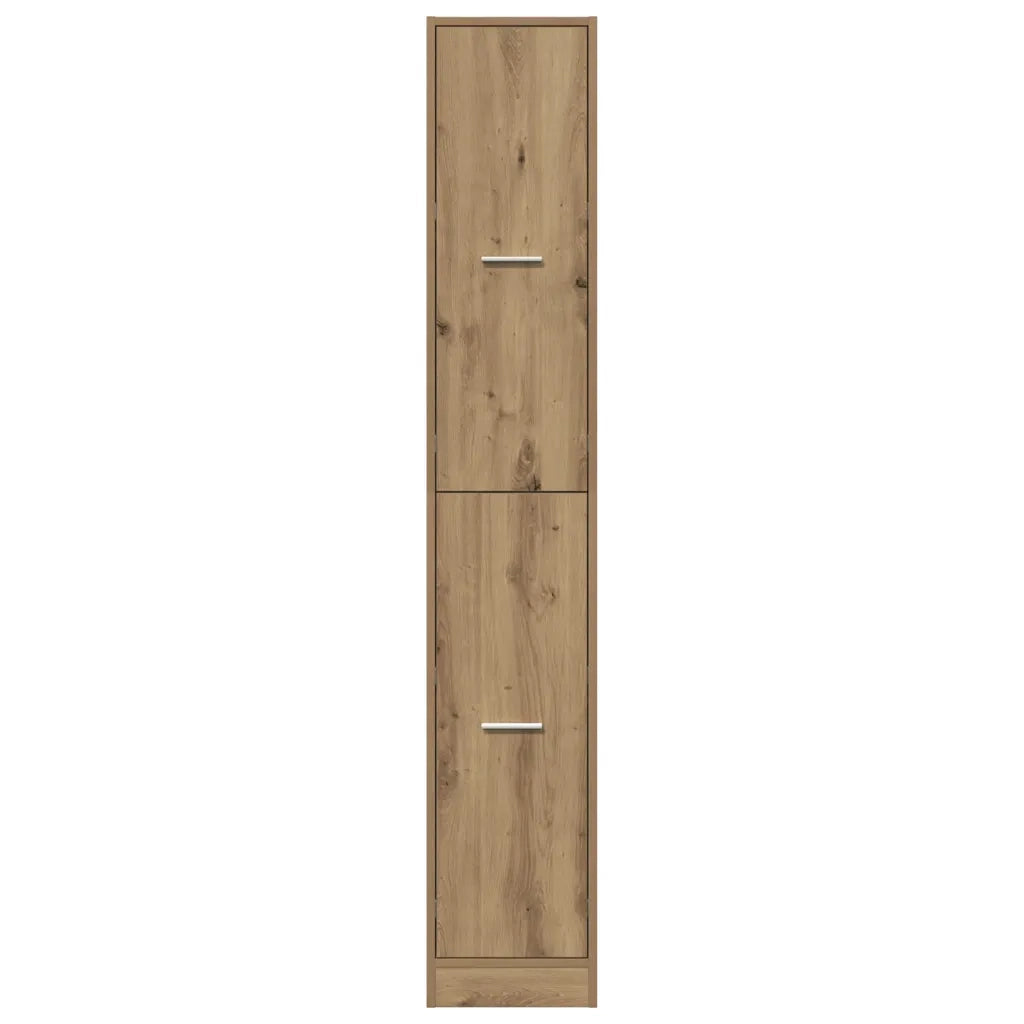 Mobiletto da farmacia classico con 4 cassetti 30 x 41 x 174,5 cm pratico per riporre oggetti in ufficio finitura in rovere ingegnerizzato realizzato artigianalmente 02_0055657