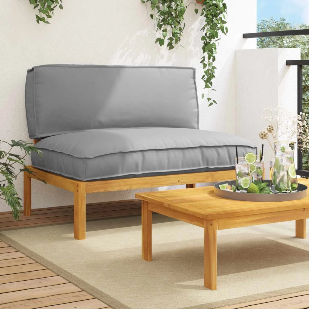 Set di divani Grigio 120 x 92 x 69 cm Legno di Acacia Massello