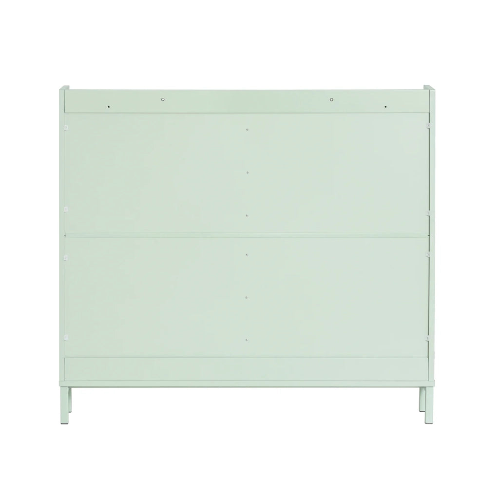 Scarpiera Slim da Ingresso con 4 ante e 4 scomparti Salvaspazio 100x19x91 cm Verde FSR100-GR