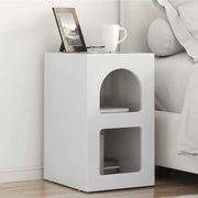 Comodino 2 pcs Bianco Lucido 29,5 x 33,5 x 50 cm 891233