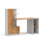 Set scrivania Tomy Bianco/Rovere dorato 150 x 59 cm Set di 2 Vicco