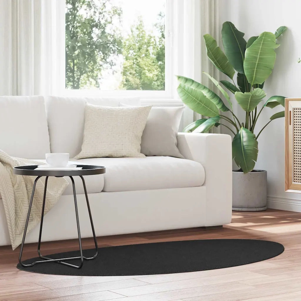 Tappeti per area HUARTE Nero 80 x 150 cm Poliestere 4103698