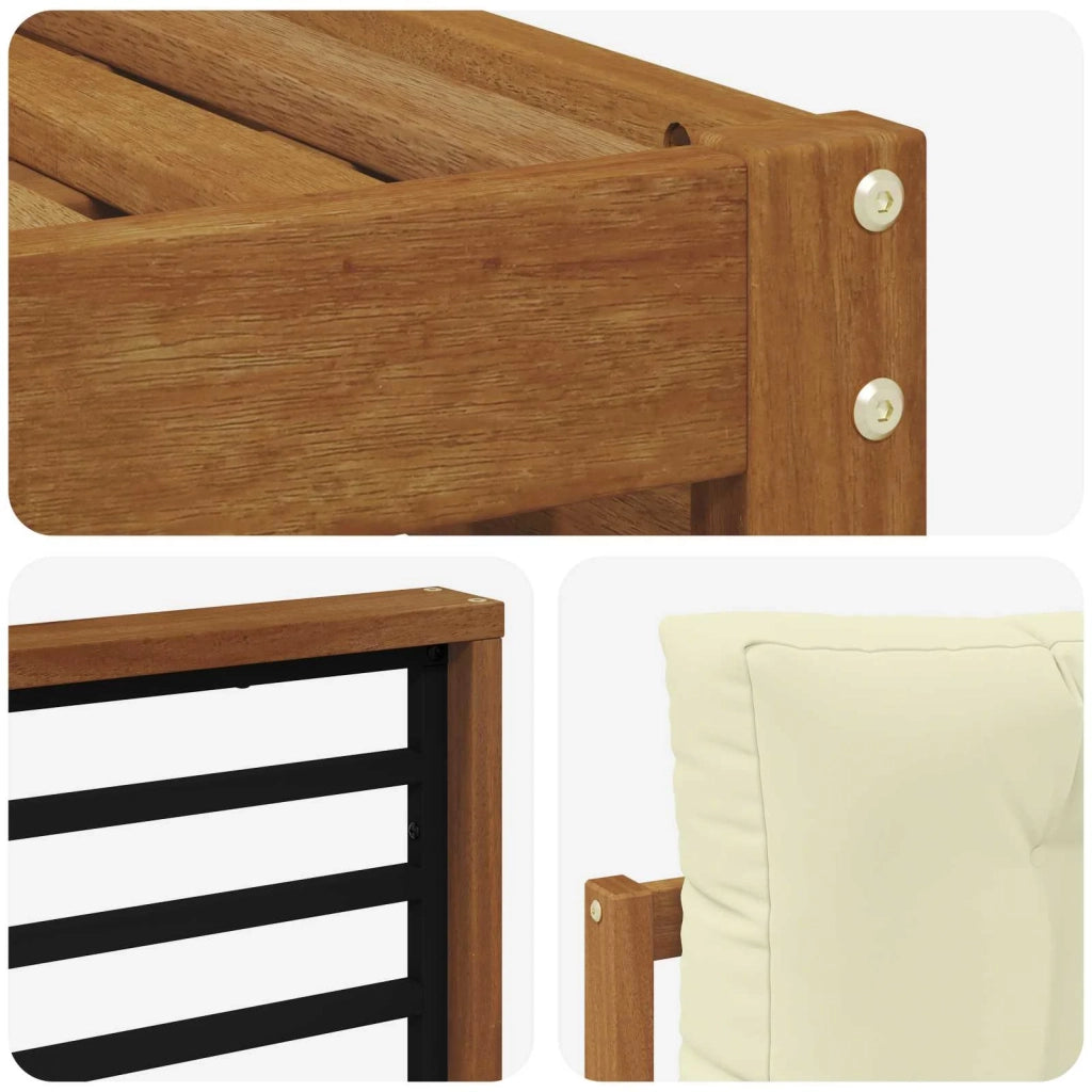 Set di divani da esterno con cuscino 6 pcs Naturale e Crema 3373750