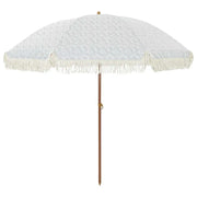 Ombrello | Parasolne da Spiaggia Grigio e Bianco 205 x 205 x 210 cm