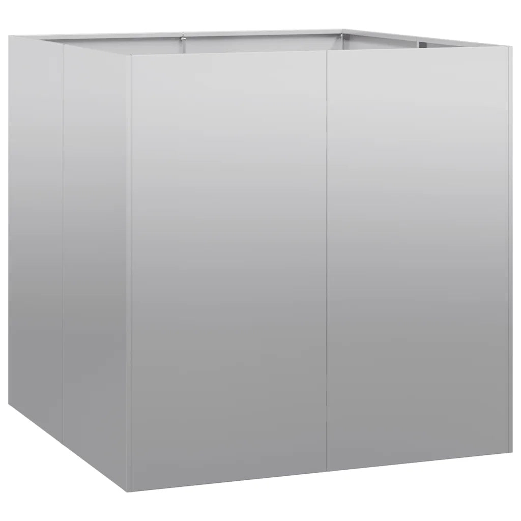 Fioriera | Cassetta per fiori | Vaso 80x80x80 cm in Acciaio Zincato