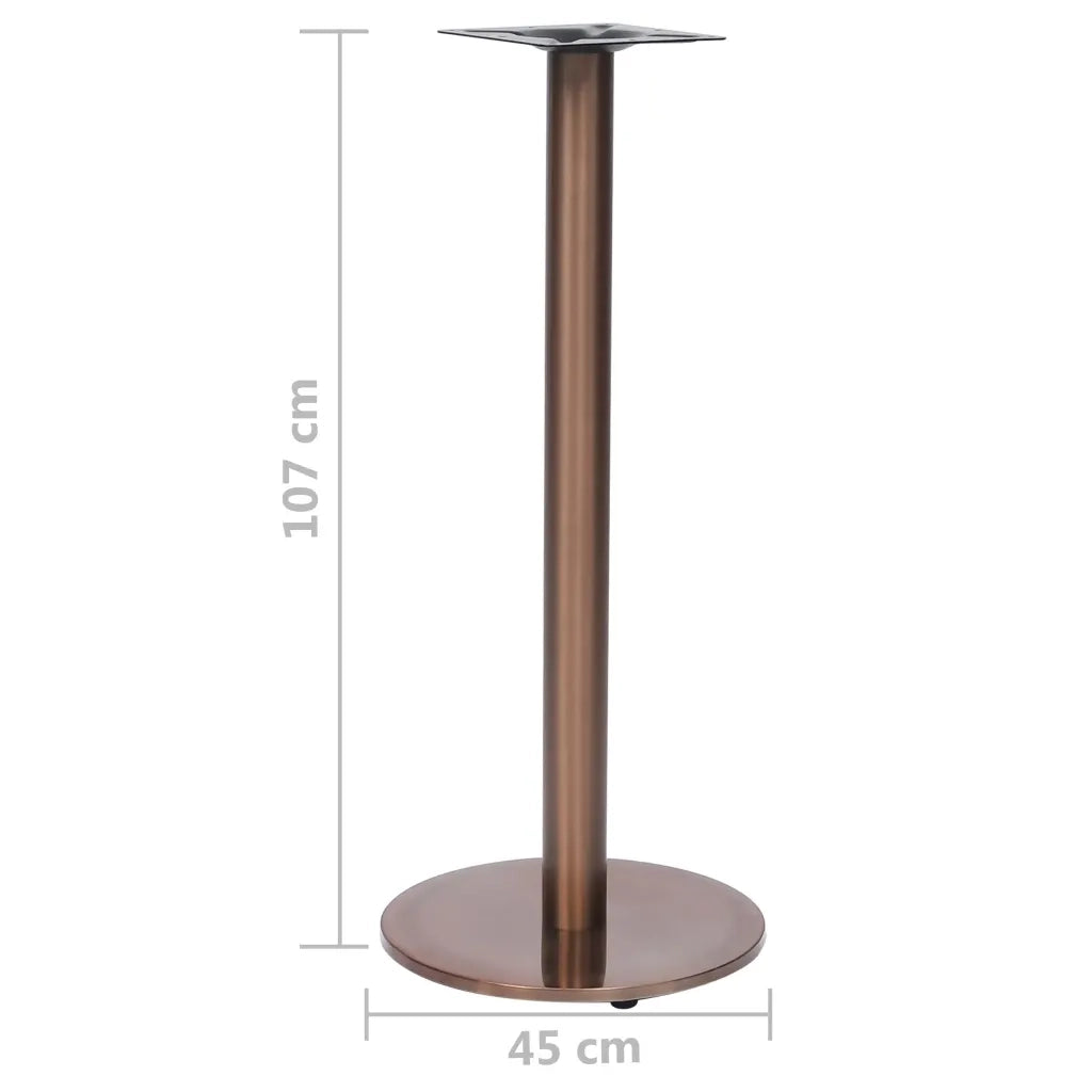 Gamba per Tavolino da Bar-Gamba per Tavolo Oro ?45x107 cm in Acciaio Inox