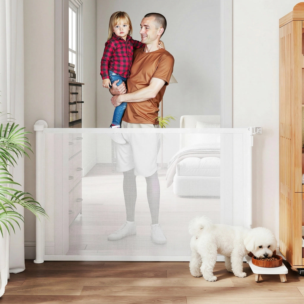 Cancello di sicurezza estendibile per scale e porte 0-140 cm ¨C Zephmum ¨C Bianco