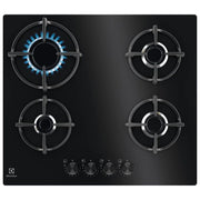 Electrolux EGG64272K piano cottura Nero Da incasso 60 cm Piano cottura a gas su vetro 4 Fornello(i)