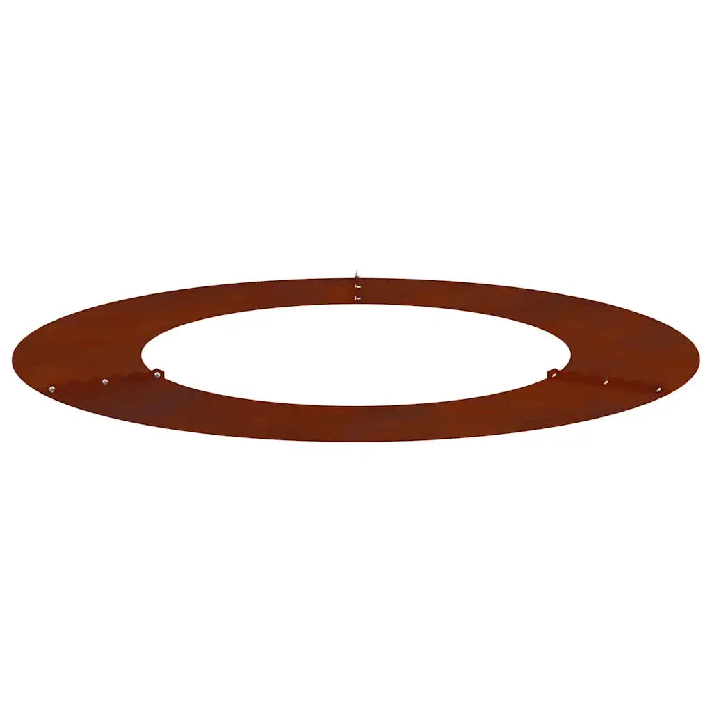 vidaXL Anello piatto per albero Marrone Ø50 / 80 cm acciaio corten