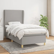 Giroletto a Molle con Materasso-Struttura Letto Grigio Chiaro 80x200 cm Tessuto 667930