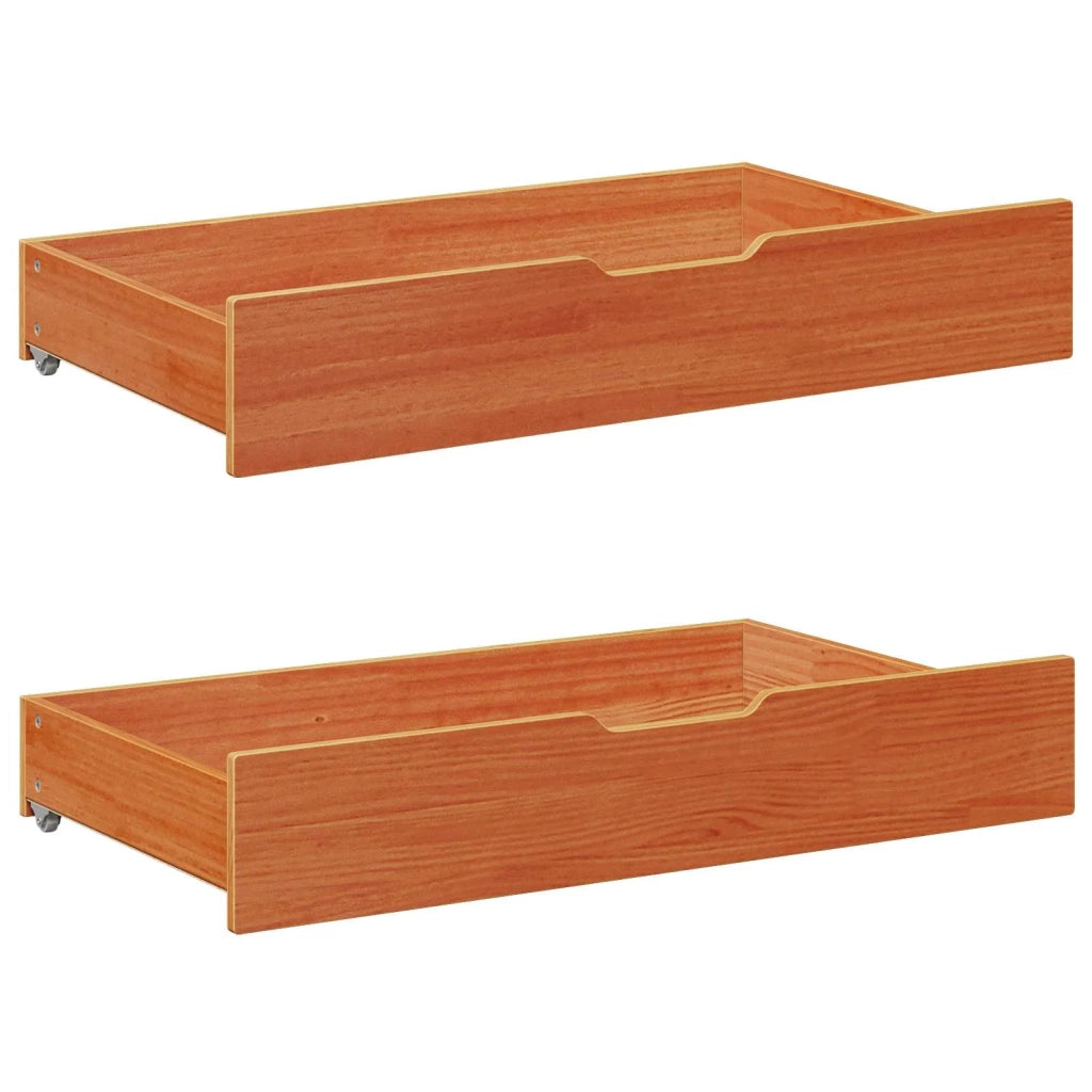 Daybed con cassetto 3 pcs Marrone cerato Legno di Pino Massello 3422777