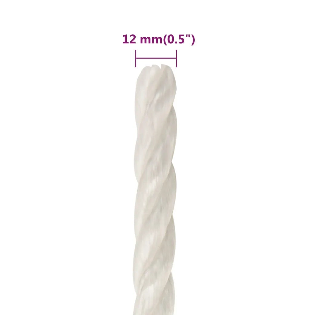 Corda da Lavoro Bianca 12 mm 25 m in Polipropilene