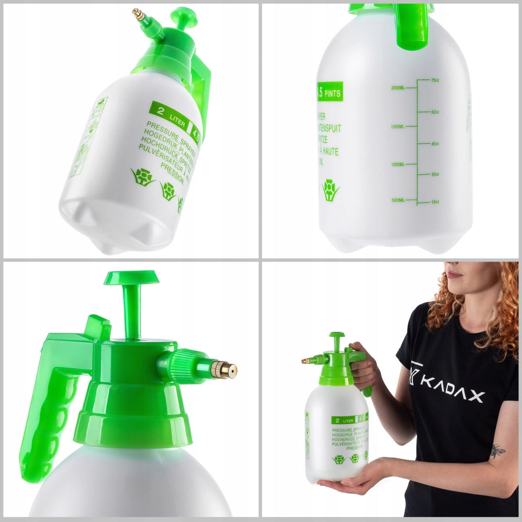 Spruzzatore a pressione manuale KADAX per giardino, 2 litri.