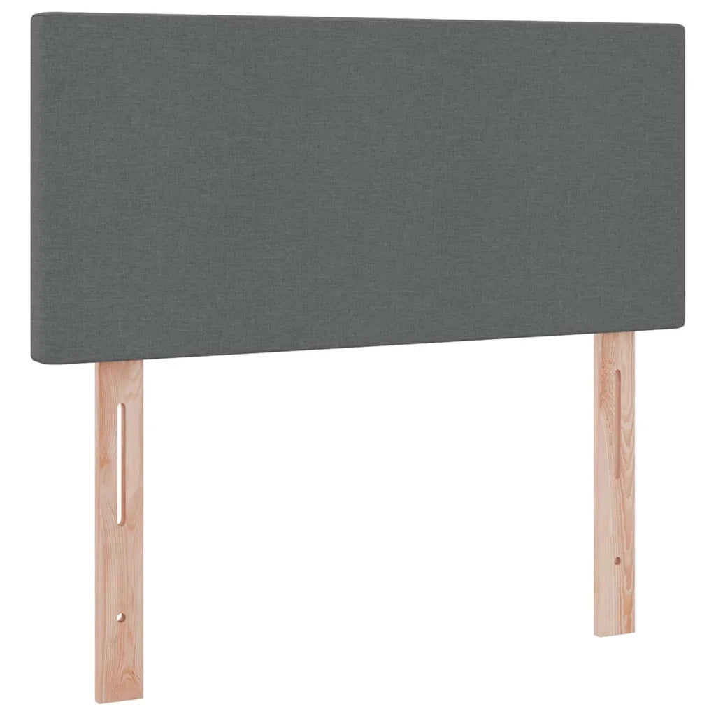 Letto con contenitore LED e materasso Grigio Scuro 90 x 200 cm