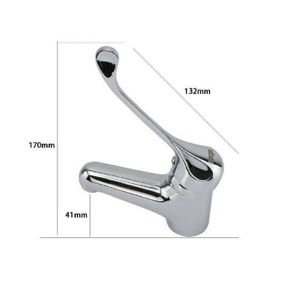 Trade Shop - Miscelatore Rubinetto Bagno Per Lavandino Lavabo Ottone Cromato Clinica 69205 -