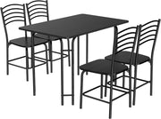 Set Tavolo e Sedie da Pranzo, Tavolo da Pranzo con Sedie, Set di Tavolo da Pranzo con 4 Sedie, Tavolo Legno, 4 Sedie Sala da Pranzo, Gamba in Metallo, per Sala da Pranzo
