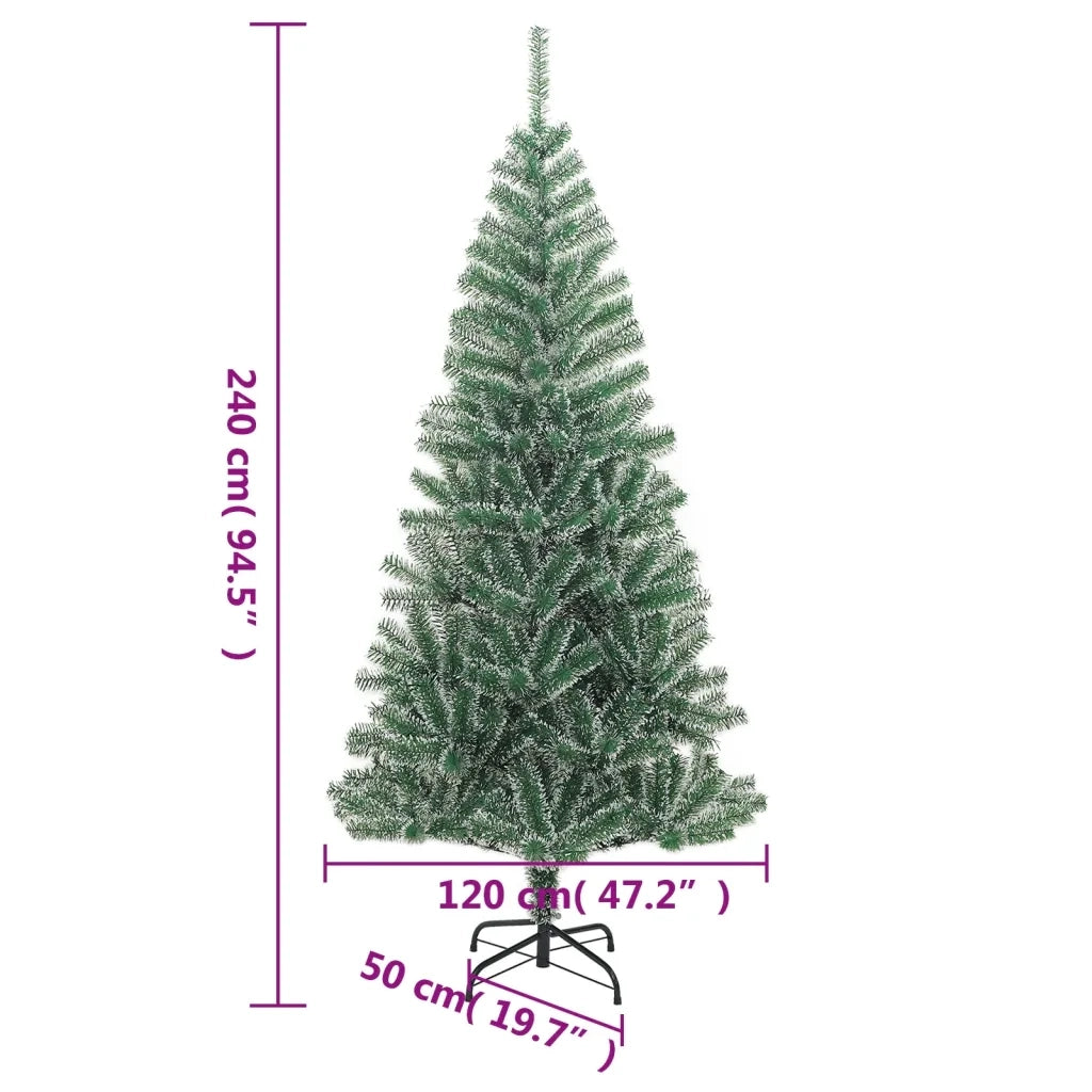 Albero di Natale | Decorazioni natalizie Artificiale con Neve Fioccata Verde 240 cm