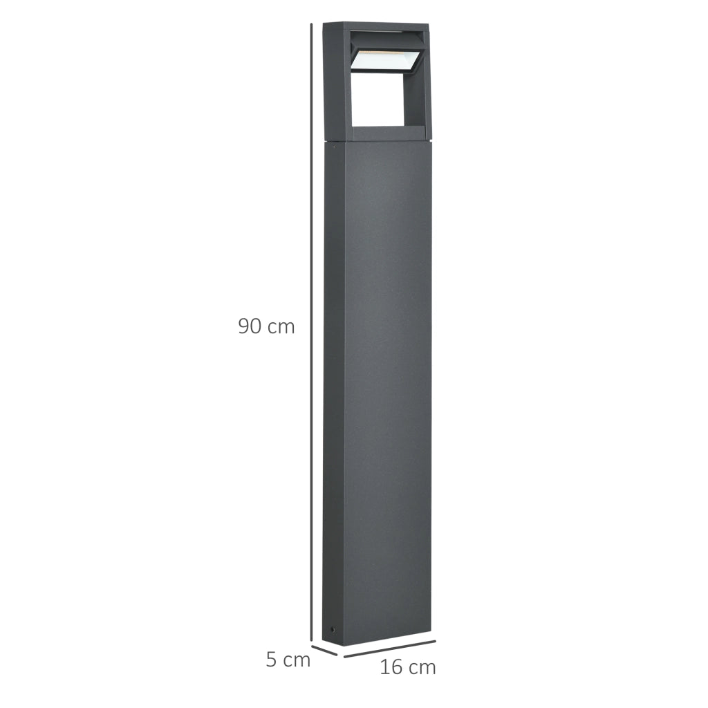 Lampada da Giardino ¨C Minimal ¨C Grigio Scuro 16x5x90 cm