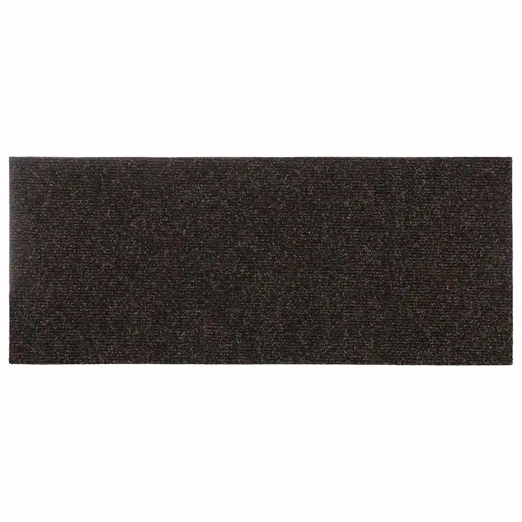 Tappetini per Scale Autoadesivi 30 pz Marrone Scuro 60x25 cm