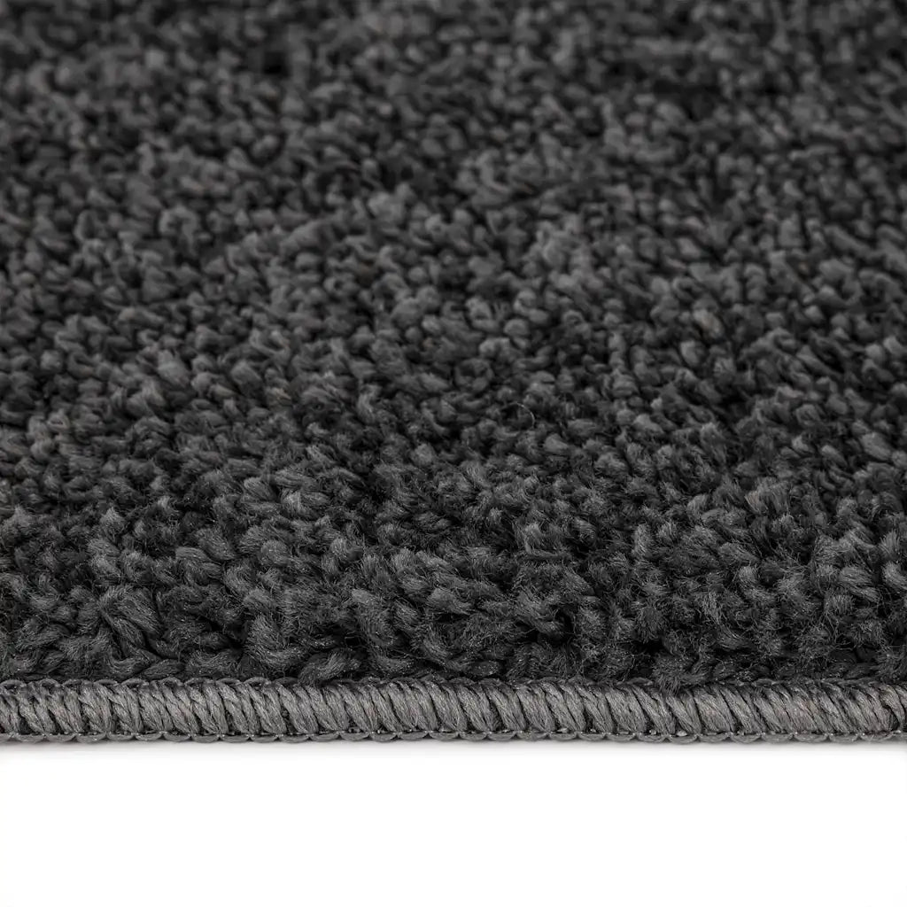 Tappeto Shaggy Antiscivolo Grigio scuro 120 x 120 cm PP 4019769