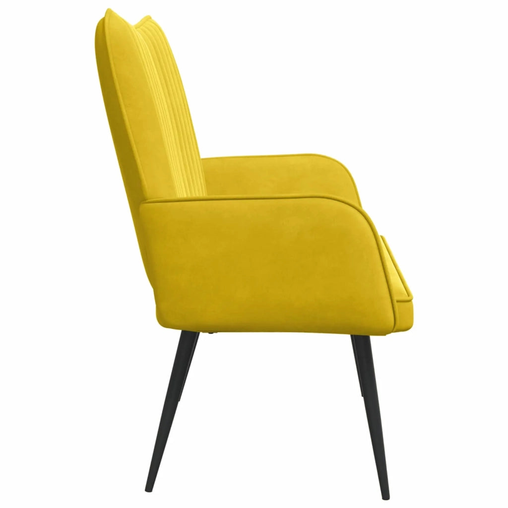 Sofa a Due Posti Giallo 115 x 61 x 87 cm Velluto
