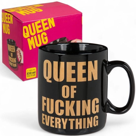 Caffè in Bicchiere da 850 ml - Bicchiere Fanciullo - Regalo per Donne Forti - Materiale in Pietra Dura - Resistentente al Lavastoviglie - Testo Iconico
