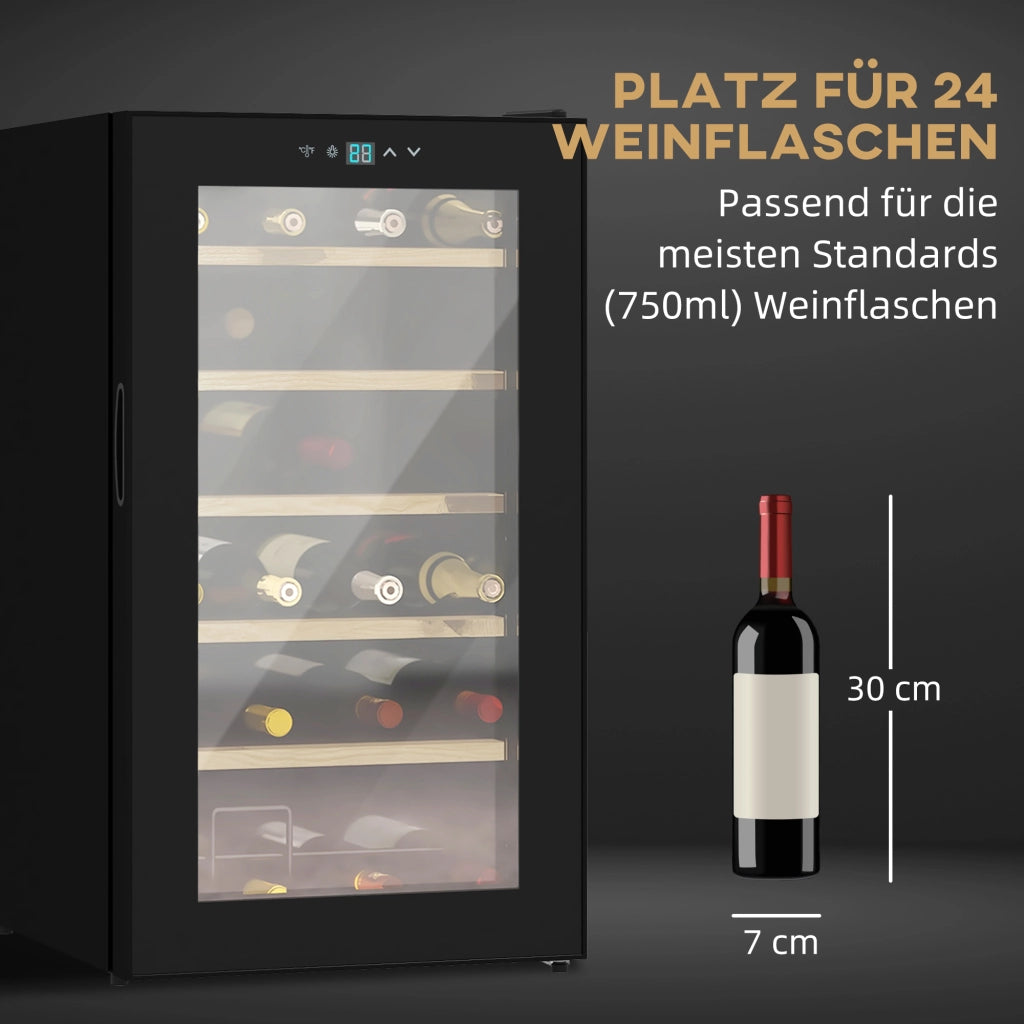 Cantinetta per 24 Bottiglie ¨C zephmum ¨C Nero 43x45x75 cm
