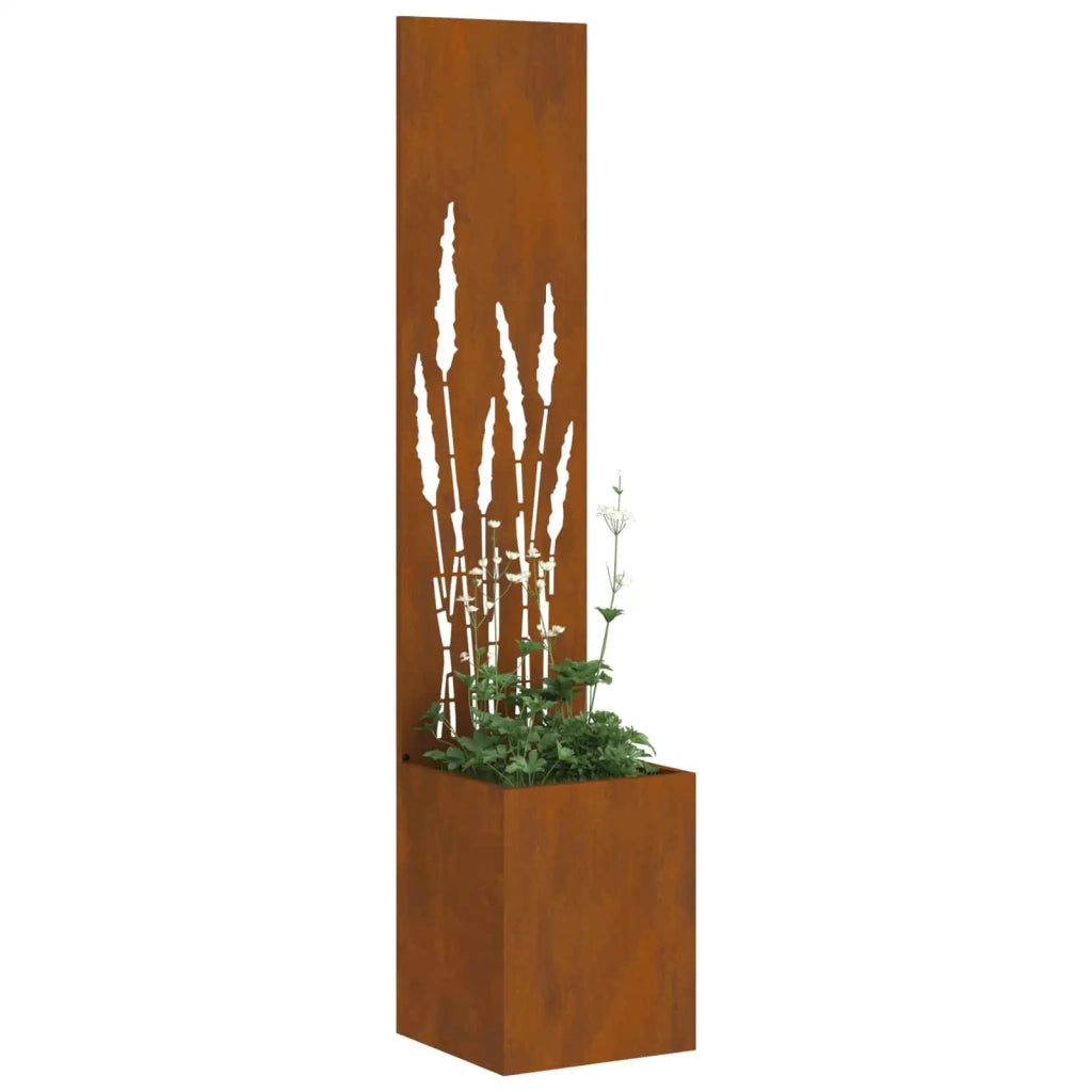 Schermo per privacy in giardino Traforo Ruggine 32 x 150 cm 876398
