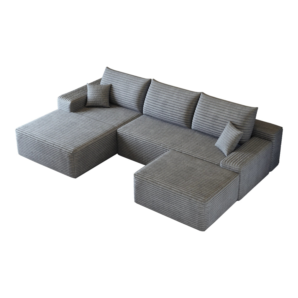 Divano in tessuto grigio