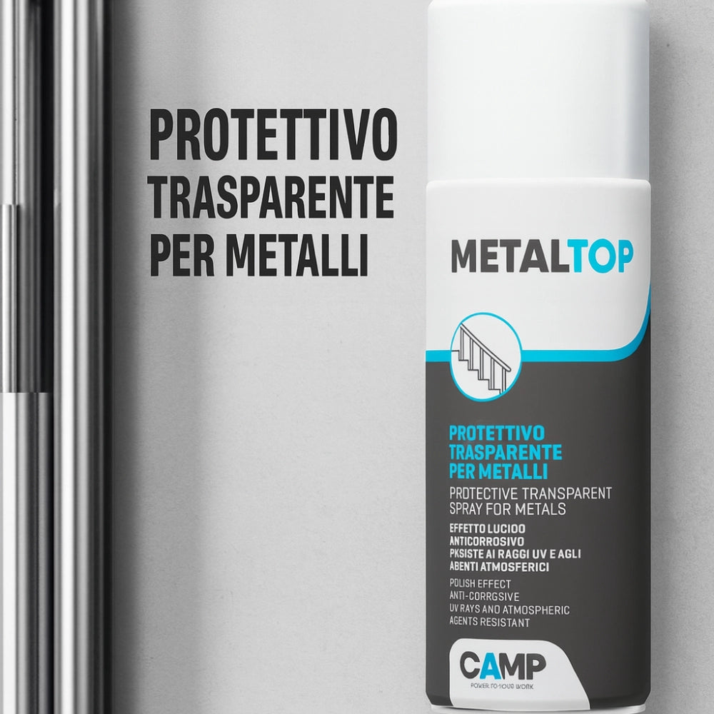 Metal top protettivo trasparente per metalli effetto lucido 400 ml 6 pezzi