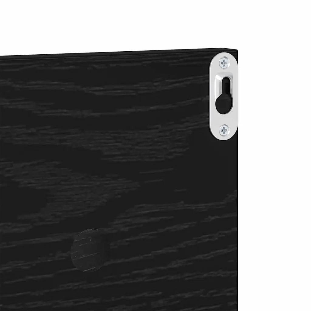 Scaffali da parete 4 pcs Rovere Nero 80 x 11,5 x 18 cm 886232