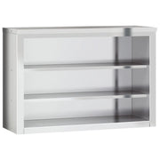 Armadietto a Muro | Mobile Cucina da Parete con Ripiani in Acciaio Inossidabile