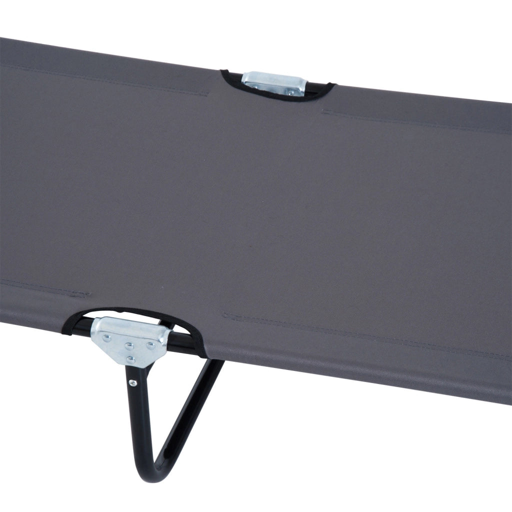 Sdraio da giardino pieghevole con cuscino ¨C zephmum ¨C grigio