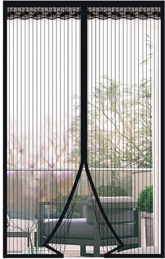 Porta schermo insetti magnetica - 120 x 220 cm - Nero