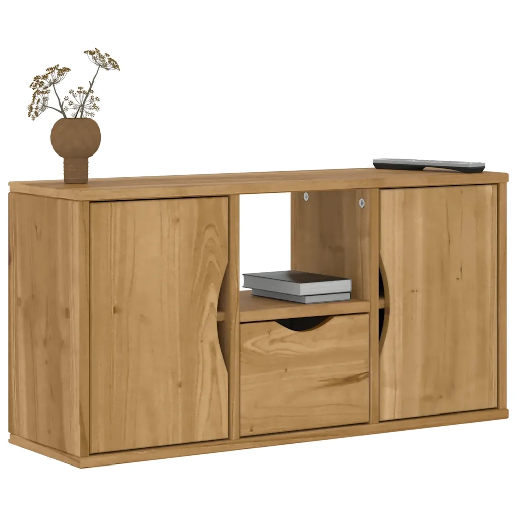 Mobile Porta TV con Cassetto ODDA 79x24x40 cm in Legno di Pino 4103605