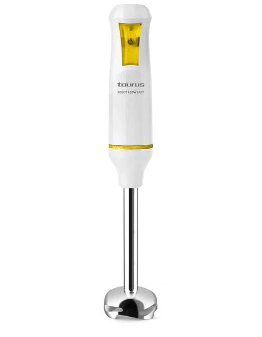 Taurus robot 600 easy inox frullatore a immersione 600w, singolo pulsante e velocità
